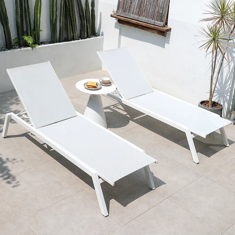Sunscreen outdoor leisure bed outdoor open-air sunbathing beach chairs courtyard outdoor