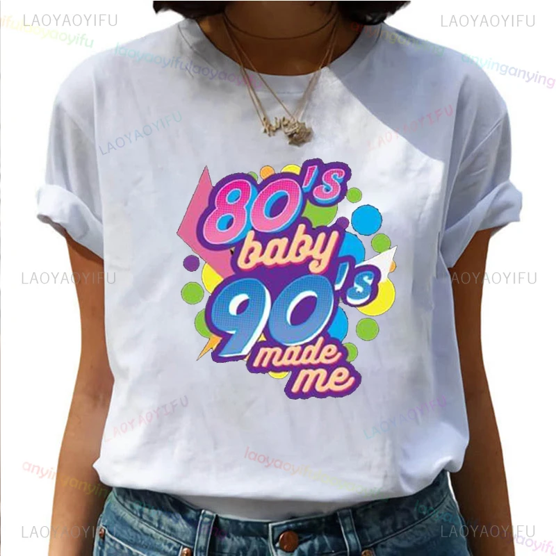 Back To The 90's Y2k Love 90 T-shirt Born in The 80's But 90's Made Me Shirt Vintage for Birthday Party Gift Men Women Clothing