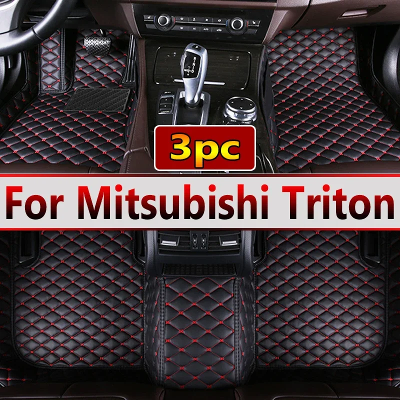 Juego completo de alfombrillas de coche para Mitsubishi Triton L200 Sportero Hunter Strakar KA 2005 ~ 2014, alfombrilla impermeable, accesorios para Interior de coche