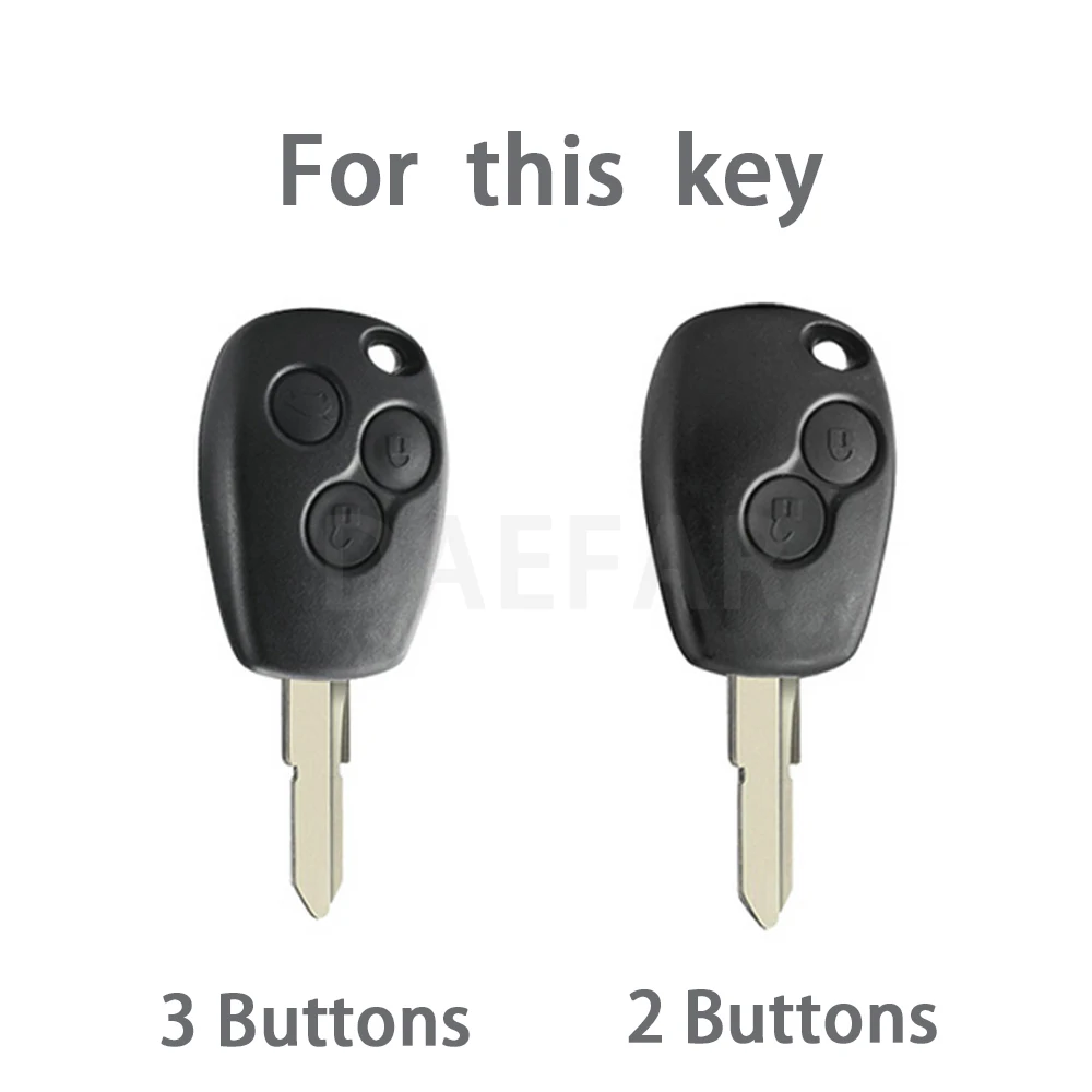 For Renault Trafic Clio Kangoo Master Modus Twingo Dacia Sandero Duster 2 3 Buttons TPU Car Remote Key Fob Shell Case Fob