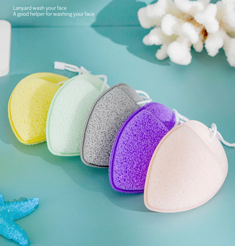 Natural Exfoliating Face Wash Cleansing Puff Flutter Sponge Deep Remover To Black Headband Cosmetic Sponges Facial Clean Tool