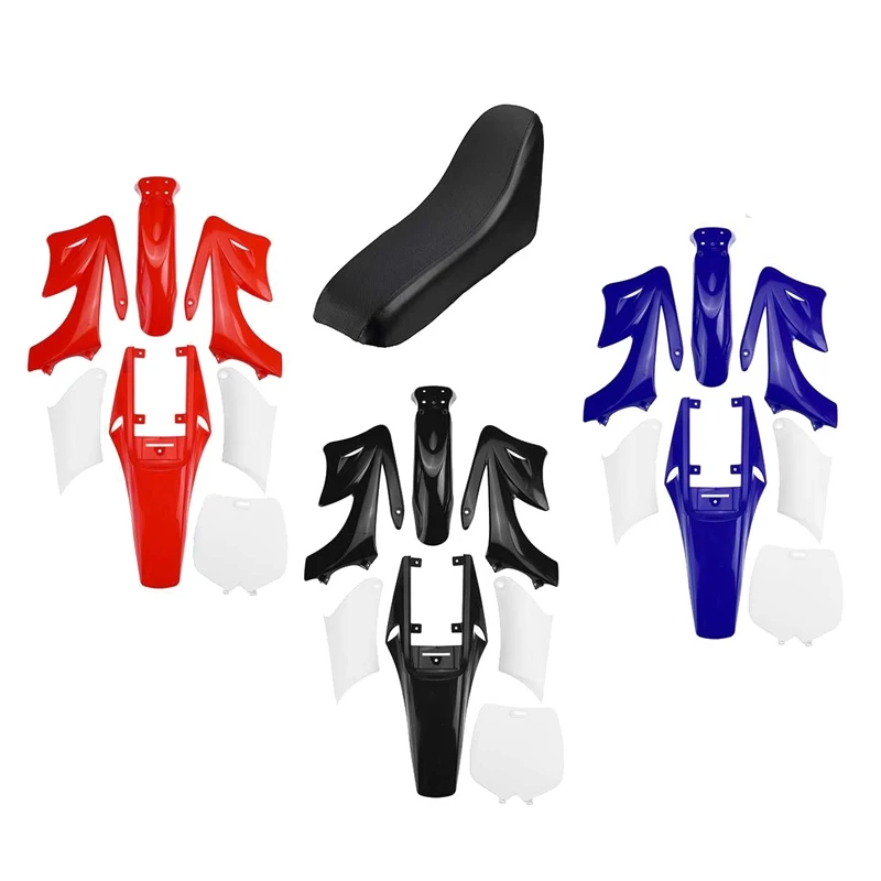 8Pcs 47Cc 49Cc Plastic 2-Stroke Dirt Bike Set Mudguard Seat Fairing Body Kits