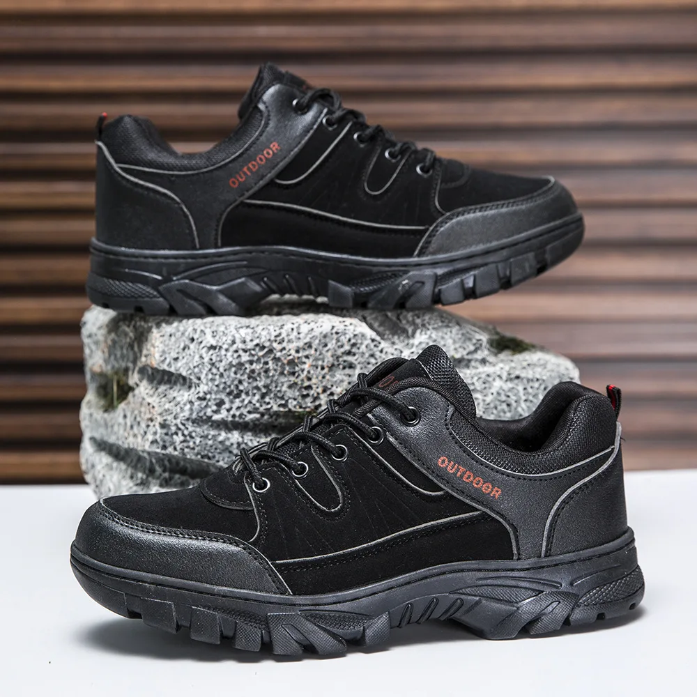 Men's large-sized outdoor mountaineering work shoes: casual, trendy, comfortable and stylish mountaineering shoes