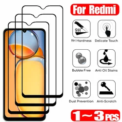 Película, Redmi 13C 12C 10C NFC Glass Film Redmi 12 C Vidrio Protector De Pantalla Para Xiaomi Redmi Note 10 12 Pro Cristal Templado & Camera Protetion &Back Film Redmi12C protectores Redmi 10 C Vidrio Frontal
