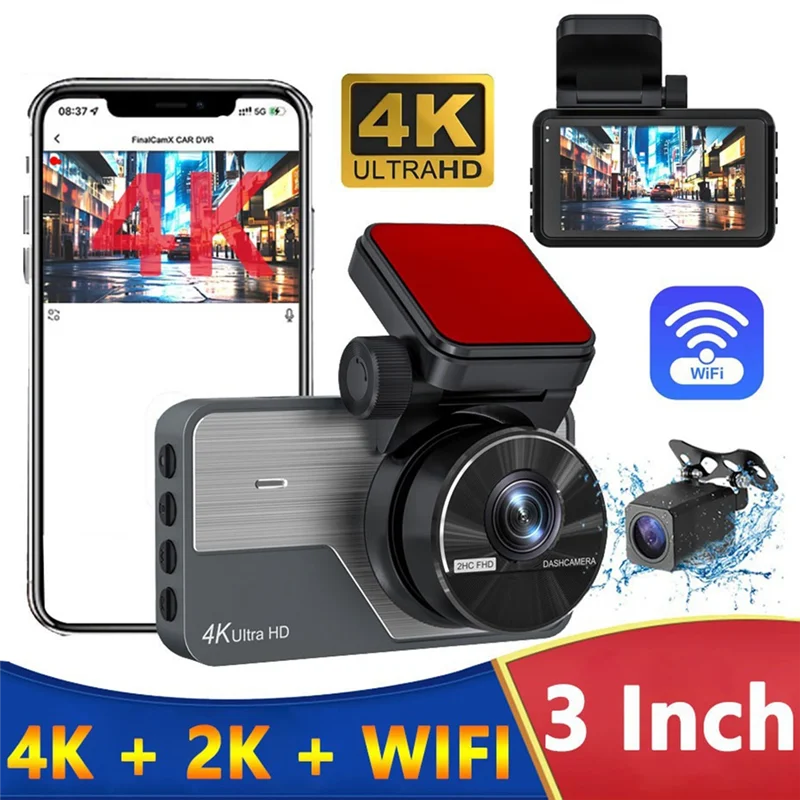 B29C-Car DVR Camera Car Video Recorder Camera Built In Wifi Camera,Night Vision 170°Wide Angle,WDR,24H Park