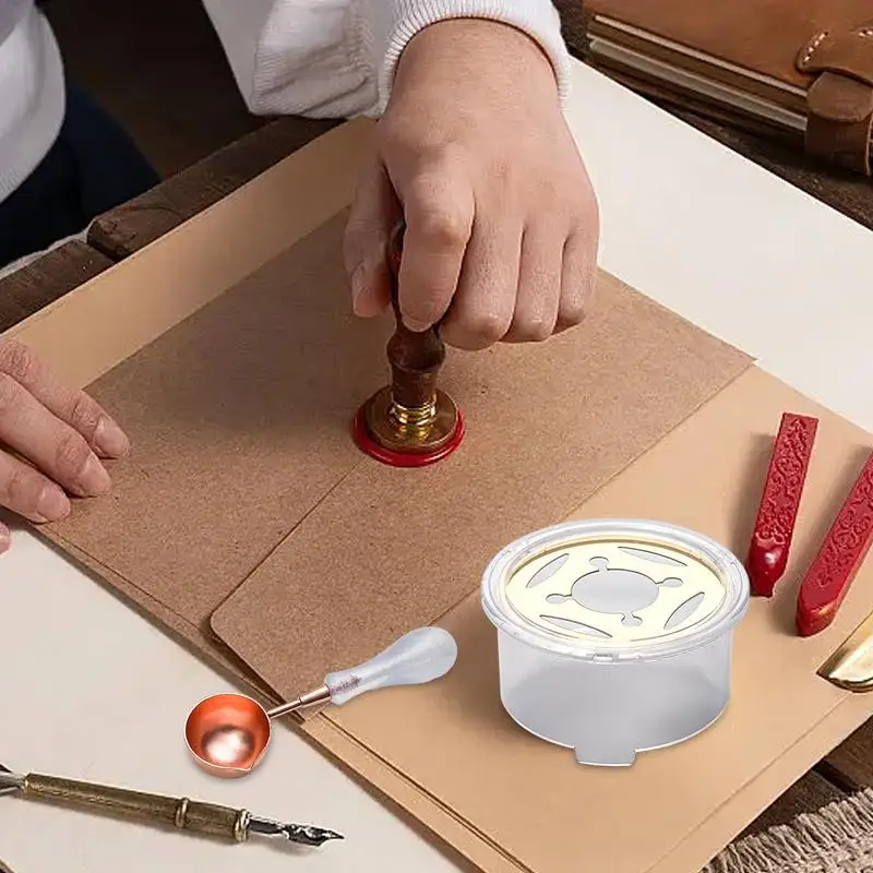 Sealing Wax Kit Sealing Wax Melter Spoon Heater Kit Wax Letter Seal Kit For Melting Wax Seal Sticks Beads DIY Stamp Wedding view 2