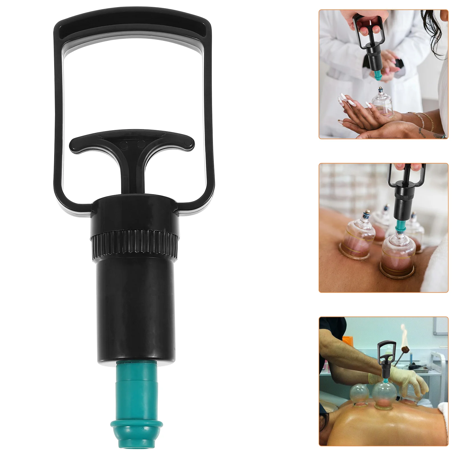 

Handles Cupping Accessories Vacuum Manual Pump Sucker Acupressure Suction Machine Aspirator Trigger Point Tool Device Supply