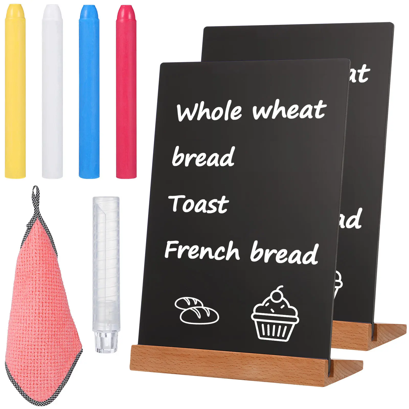 2-pcs-easel-stand-for-sign-mini-signboard-chalkboard-small-desktop-display-holder-handcrafted-boards-signs-chalkboards