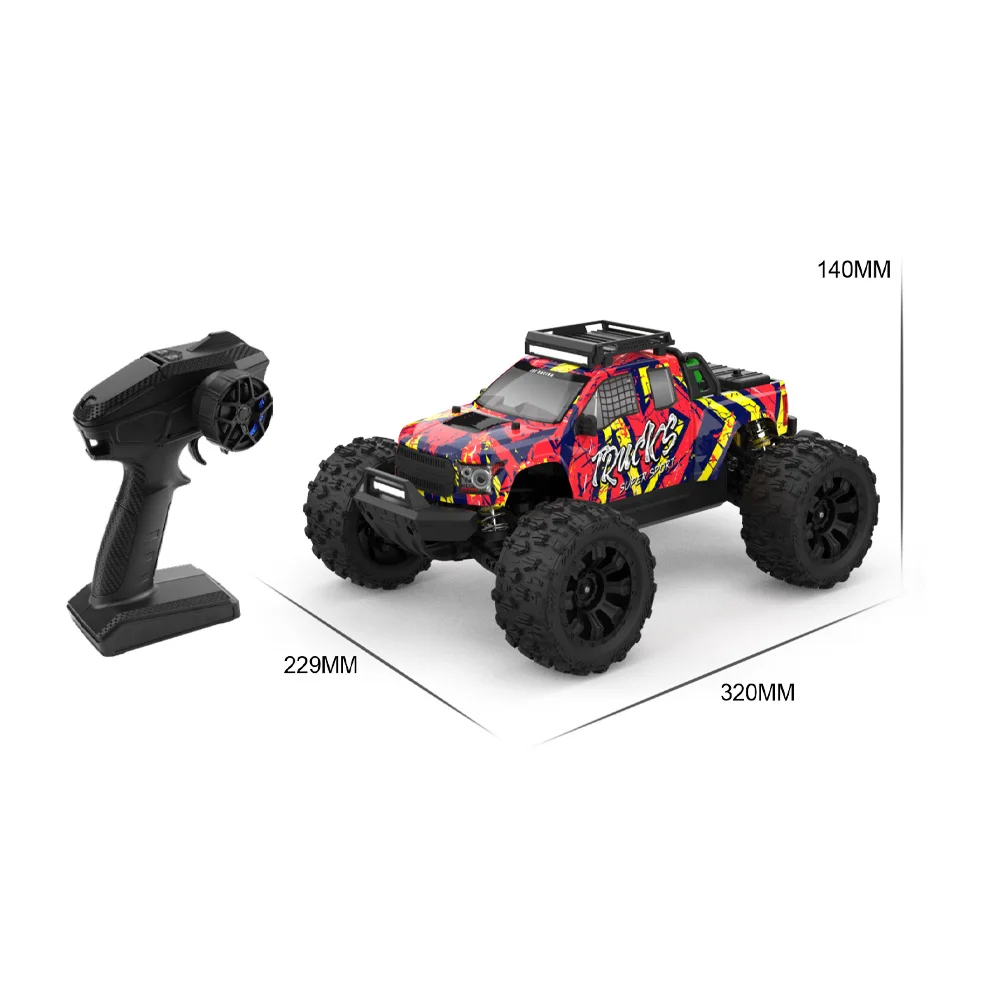 JIUSI PT14R 1/14 RC Racing Car 3S Battery 4WD 80km/h Brushless Motor 2.4G Remote Control 35C High Speed Off-road RC Truck