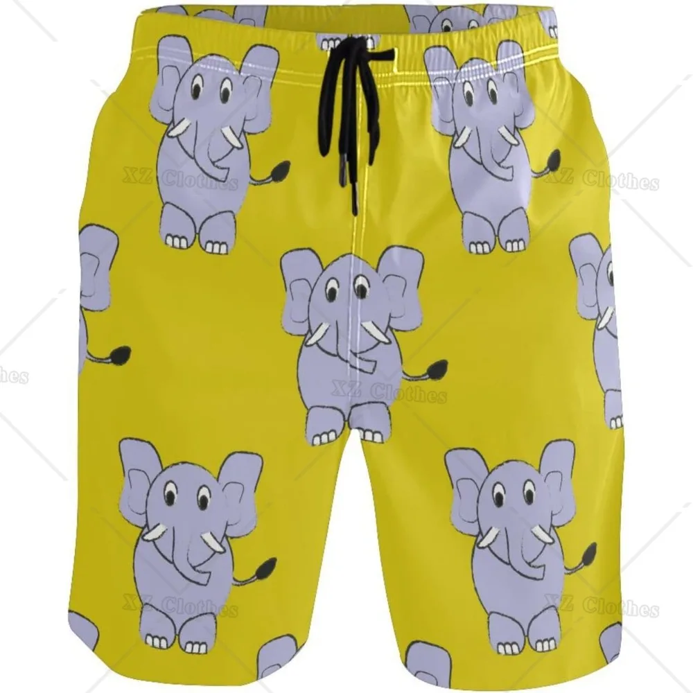 Mens Swim Trunks Elephants Quick Dry Bathing Suit Beach Summer Short with Mesh Lining for Swimming Surfing Summer