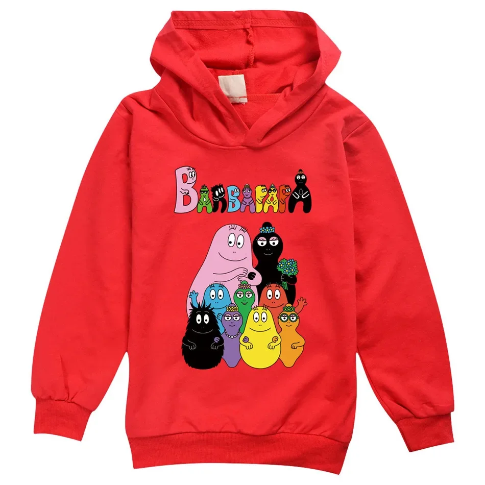 Barbapapa Anime Pattern Sweatshirts Sporty Fashion Cartoon Clothes Casual Daily Long Sleeve Tops Loose Hoodies Autumn Winter