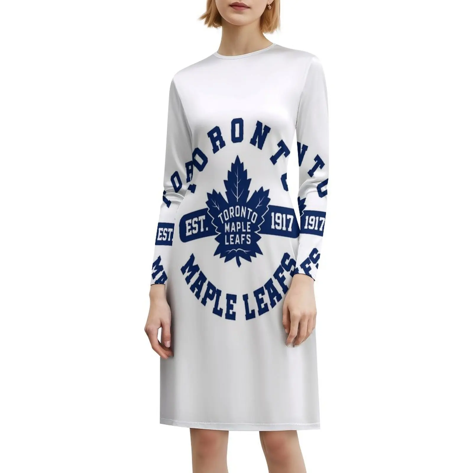 الهوكي - فستان حفلات الشارع الشهير للسيدات، ملابس نادي مطبوعة عصرية للنساء، فستان أوراق الهوكي أوستون ماثيوز كندا