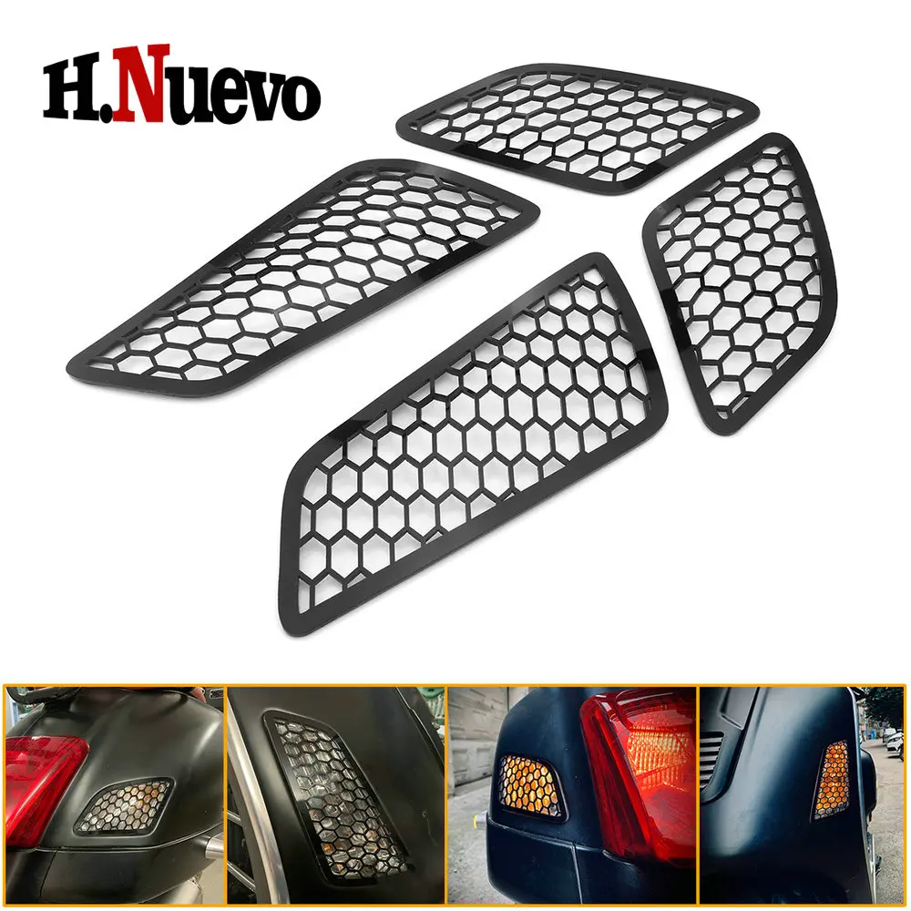 

For VESPA GTS 125 250 300 Motorcycle Front Rear Turn Signal Protection Cover Headlight Net Cover Guard Accessories