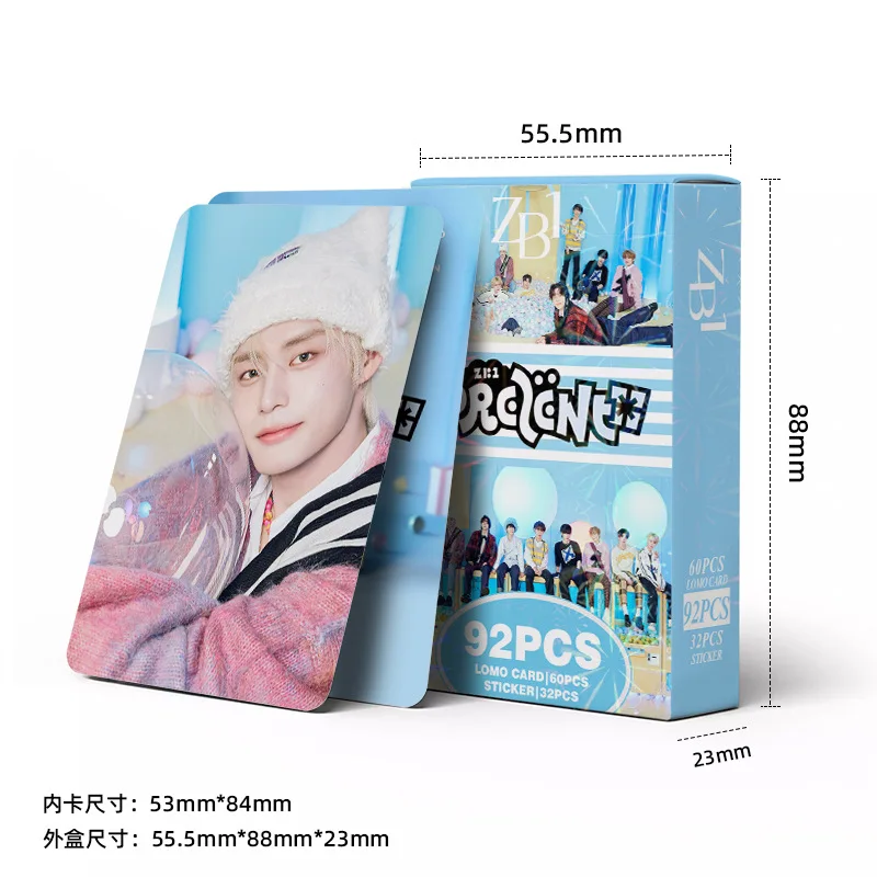 92 stks/set ZB1 Idol Boy Groep Nieuwe Album Serie Lomo Kaarten HD Printd Photocards Ricky ZHANGHAO KIMTAERAE Hanbin JiWoong Fans Gift