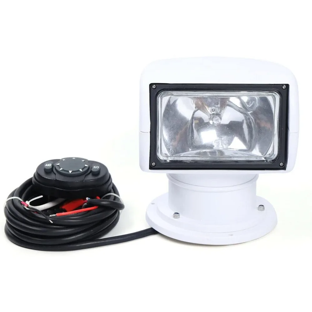 Boat Spotlights Searchlight 360 Degree 12V 100W Remote Control Halogen Searchlight Outdoor Marine Outdoor Boat Lighting Tools