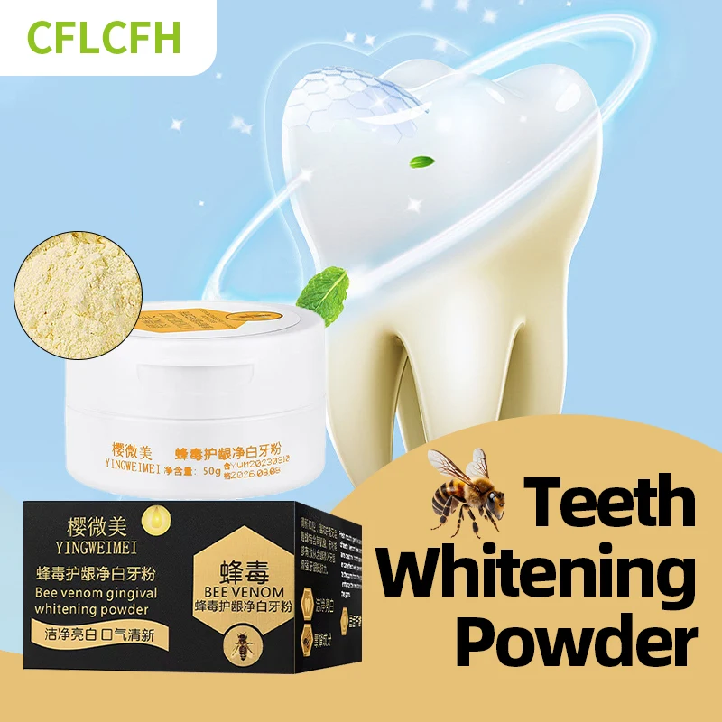 50G Tooth Whitening Powder Bright White Teeth Tooth Whiten Fresh Breath Remove Plaque Stains Oral Cleaning Dental Whitener Care