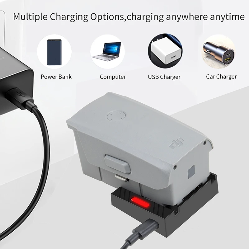 For DJI Mavic AIR 2/2S Drone Battery USB Charger Charging Base Mobile Power Converter Outdoor Emergency Fast Charging Accessory