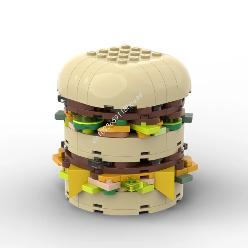 

174 шт. MOC, большие строительные блоки Mac Burger, строительные пластиковые образовательные творческие обучающие рождественские игрушки в подарок