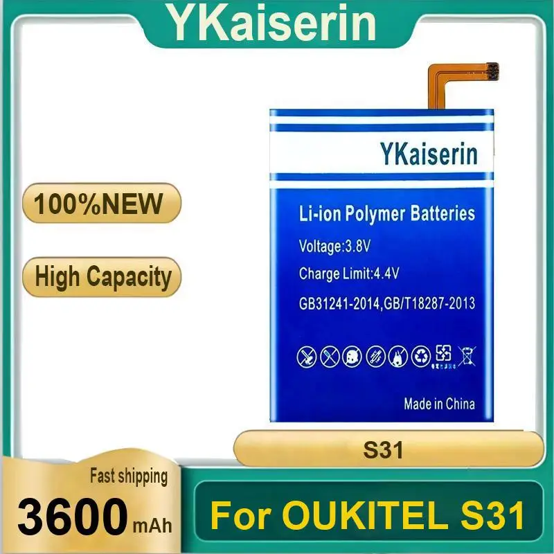 

3600Mah For Oukitel S31 Hardwearing Mobile Phone Battery Environmentally Friendly