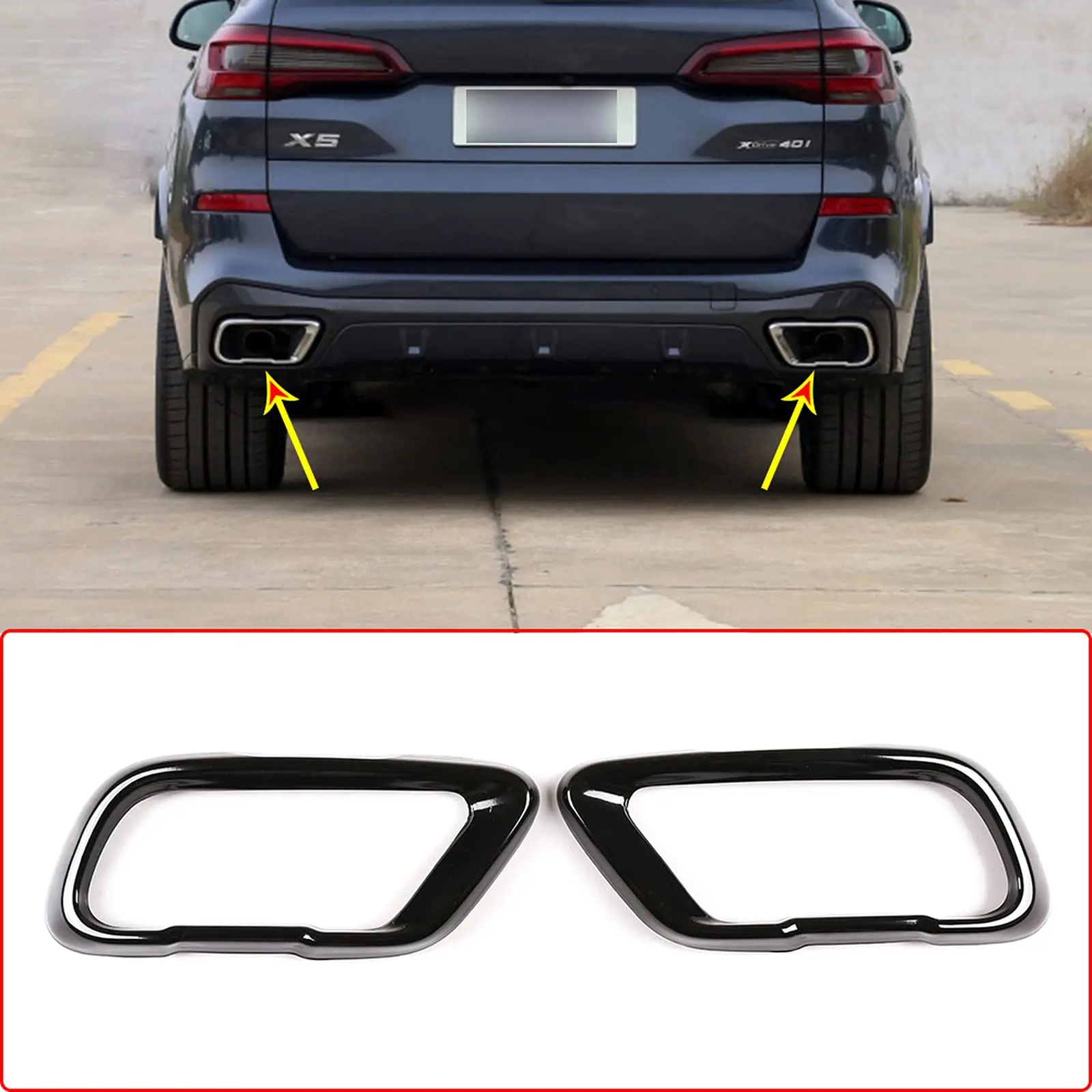 Car Tail Muffler Exhaust Pipe Output Cover for X5 G05 X6 G06 X7 G07 2019-2021 Accessory for M Sports