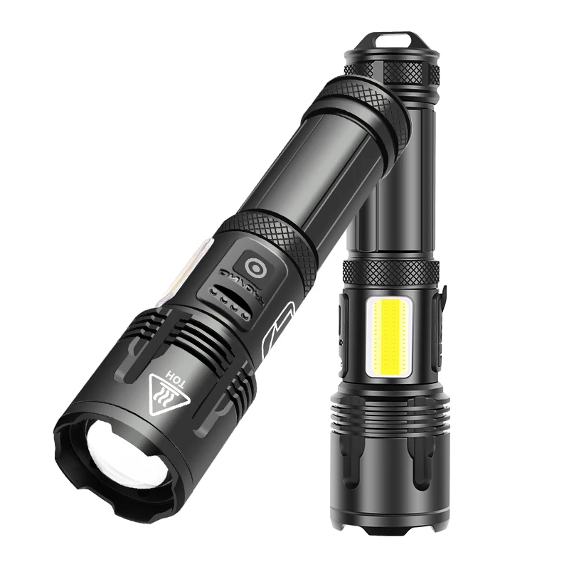 XHP100 COB 9-core Led Flashlight Powerbank Function Torch Usb Rechargeable 18650 26650 Battery Zoomable XHP70.2 Aluminum Lantern