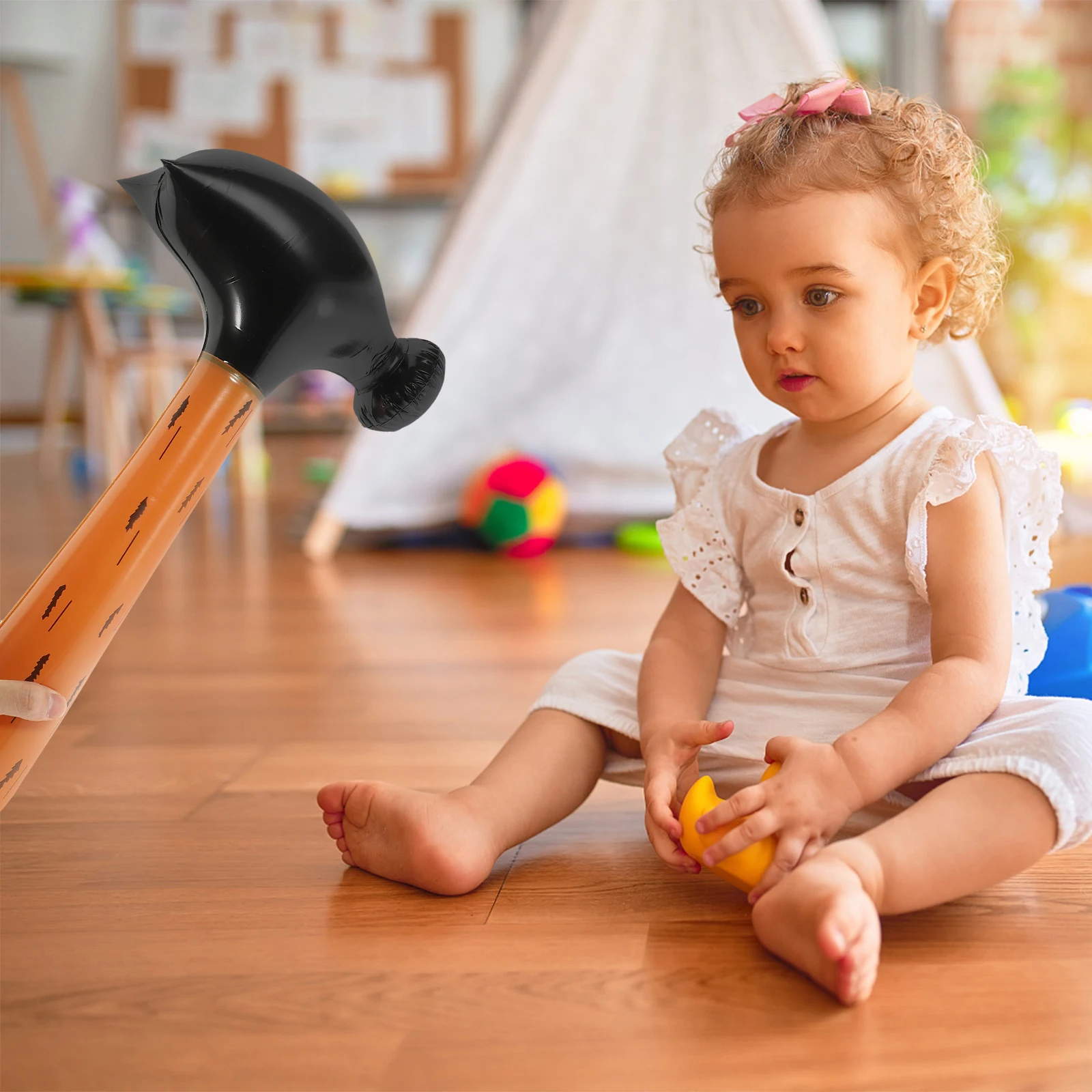 5Pcs Inflatable Hammer Toy Large Size PVC Pool Party Prop Kids Toy 56x27cm Summer Fun Decorations Safe Stylish