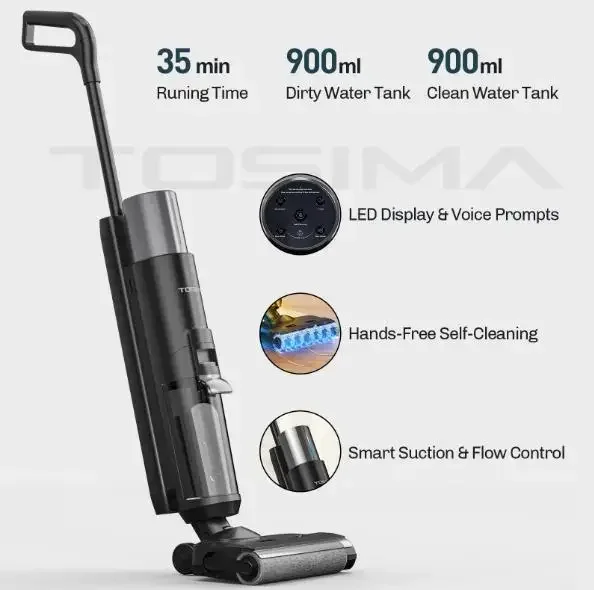 Electric Mop Cordless Floor Care Water Wet Dry Vacuum Cleaner