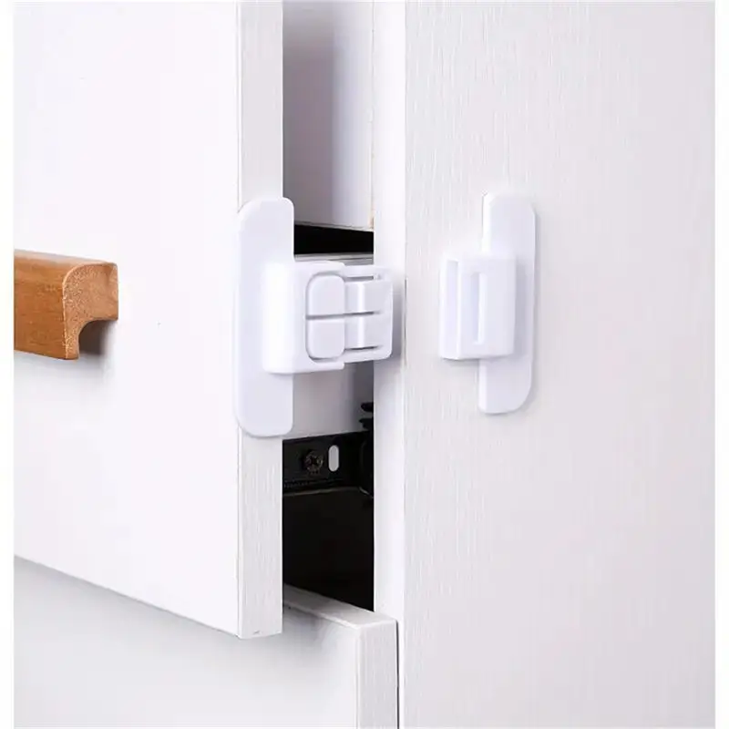 10 шт., детские замки для шкафа, дверные замки для ящиков для маленьких детей, защита от защемления рук, защитные пряжки