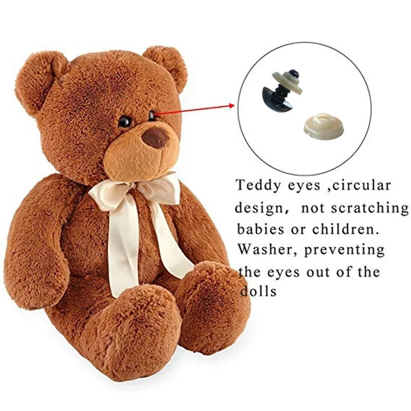 

MACH-500Pcs DIY Eyes Black Plastic Eyes Crafts Safety Eyes For Teddy Bear Soft Animal