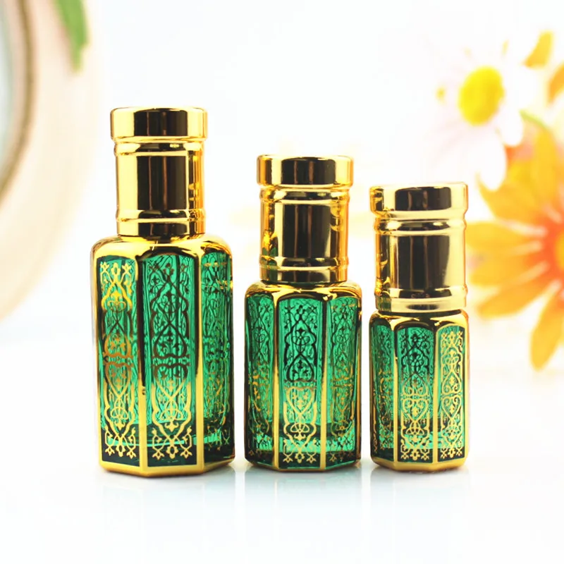 10/50pcs 3ml 6ml 12ml Roll On Glass Bottle Small Roller Perfume Bottles Colorful Essential Oil Container Empty Refillable