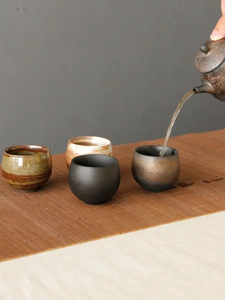 Mini tasse à café créative 80ml, tasse à thé en céramique grossière rétro Durable