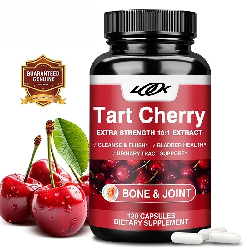 

Tart Cherry Capsules - Uric Acid Cleansing, Joint Health, Promotes Muscle Recovery, Antioxidant,Enhances immunity