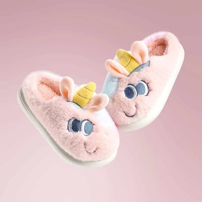 

Cheerful Mario Winter children 's cotton slippers Cartoon home baby indoor slippers