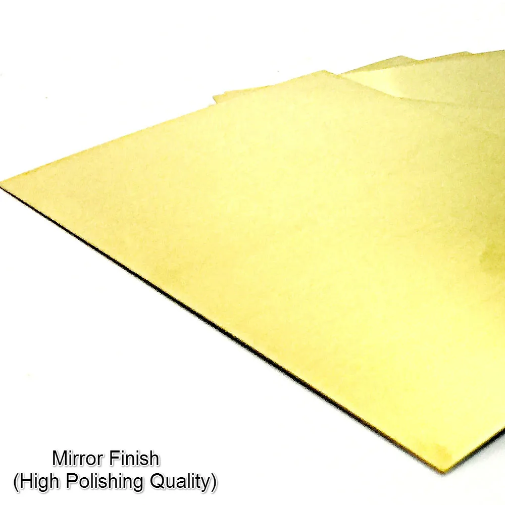 Brass Cathode Plate 100*65*0.3 mm Special For Hull Cell Electroplating Cathode Mirror Finish (High Polishing Quality) 100 / PK