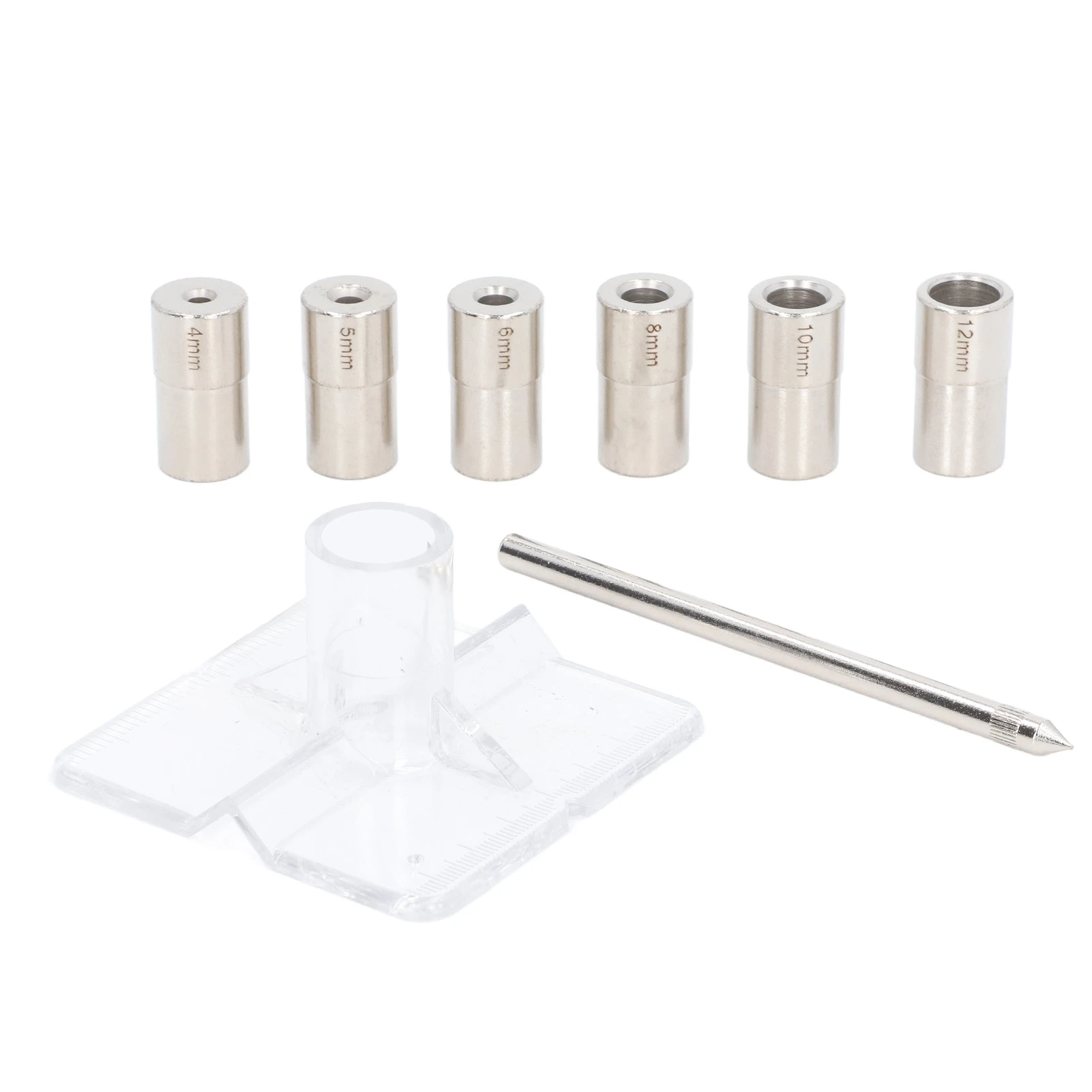 8 Pcs Self Centering Dowel Jig Kit 6 Size Inner Diameter Alloy Steel Drill Bushing Drill Bit Guide Centering Punch Set