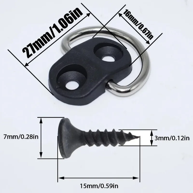 4Sets Net Floor Hook Accessories Rear Trunk Boot Cargo Floor Net Tie Down Hook Ring Loop Hanging Flat Screen Net Fixing Kit