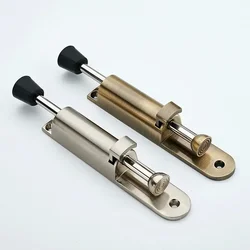 Heavy Duty Door Stopper Zinc Alloy Soft Rubber Foot Spring Loaded Easily Step-On  Stoppers Holder