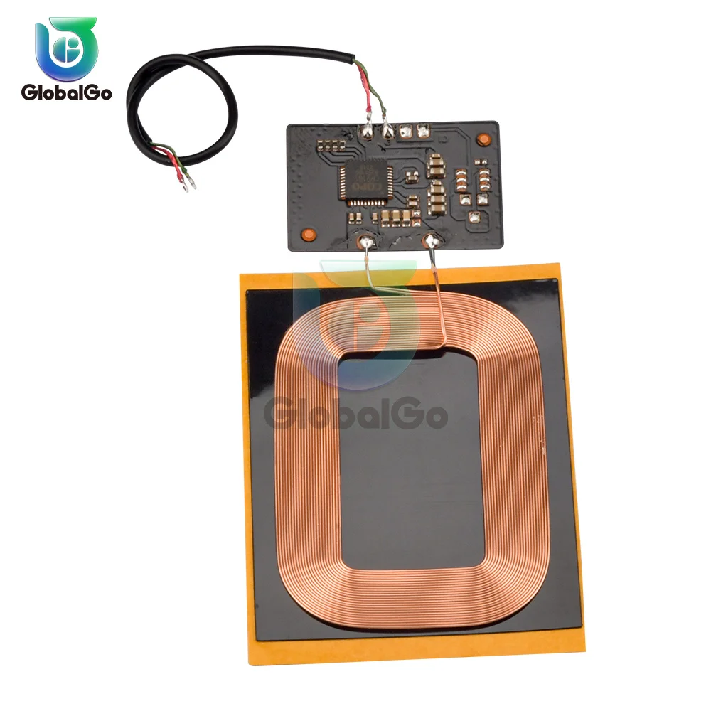 Fai da te forQi Standard Wireless bobina di ricarica modulo ricevitore circuito PCB scheda bobina 7.5W per telefono per batteria 5V 1.5A