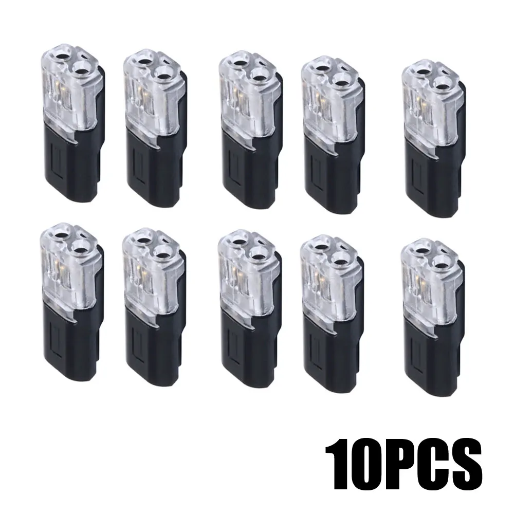 10pcs 2 Pin Pluggable Way Plug Wire Cable Snap Connectors Car Waterproof Electrical Connector Strip Terminal Connection Clamp