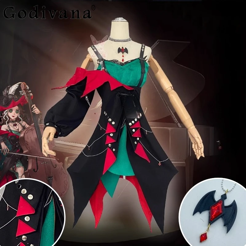 

Halloween Carnival Uniform Dress for Women Game Identity V Barmaid Cosplay Dress Female Summer Party Perform Dress Set
