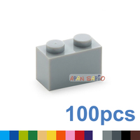 100pcs DIY Building Blocks Toys High 1x2 16Color Bricks Size Compatible With 3004 kids Educational Toys for children