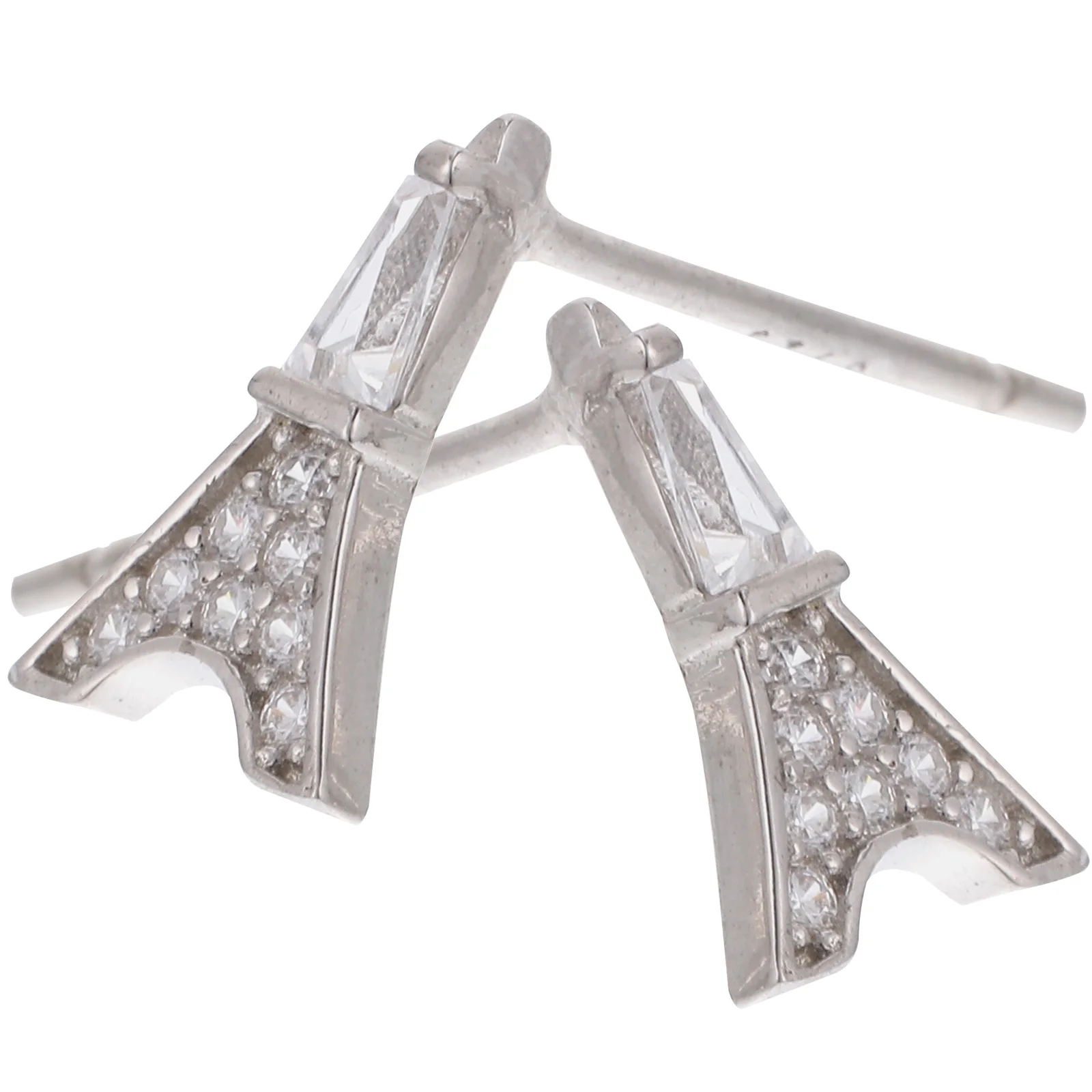

Eiffel Tower Studs Earrings Women White Gold Color Theme Romantic Decorative Jewelry Fashion Ear Studs Delicate Piercing