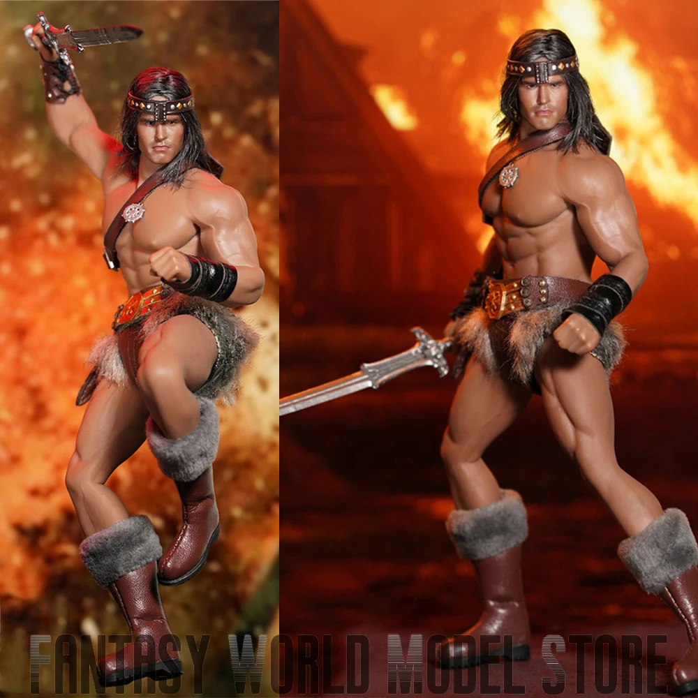 In Stock MR.TOYS MT2020-04 1/12 Scale Barbarian Warrior Arnold Head Clothes Weapon Set Fit 6'' TBL TM02A Action Figure Body Doll