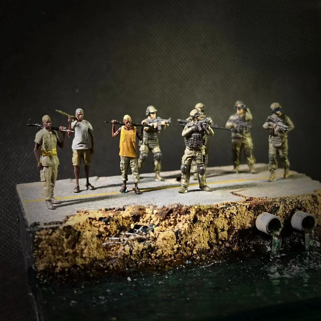 Diorama 1/64 Scale Figurines Model Armed Counter Terrorism Series Collection Miniature Hand-painted