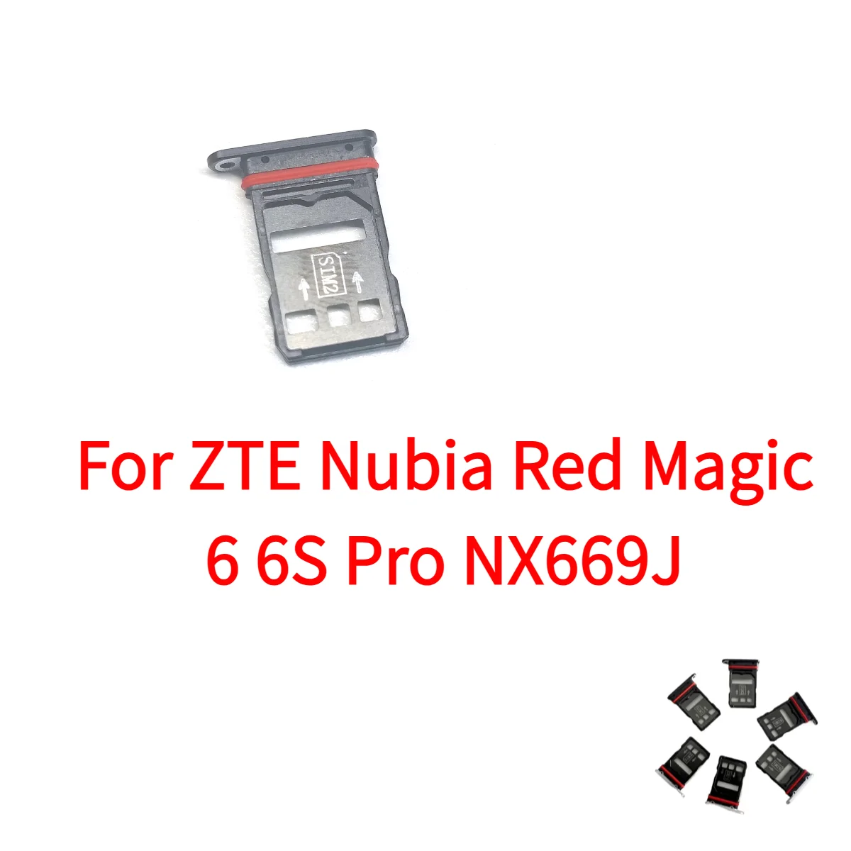 SIM Card Slots For ZTE Nubia Red Magic 6 6S Pro NX669J Cards Adapters Socket Holder Tray Phone Replace Housing Repair Parts