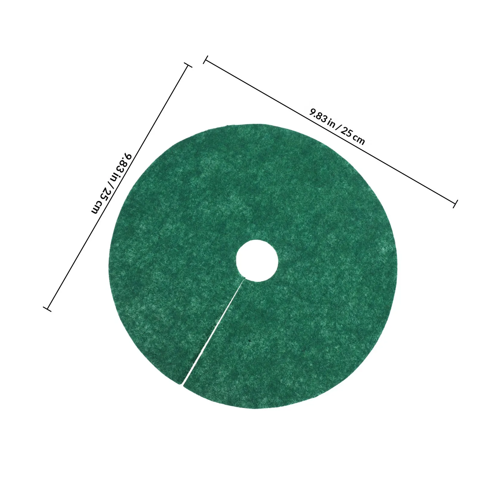 10Pcs Non-Woven Root Barrier Fabric Mat 25Cm Diameter 4Cm Inner Hole Tree Mulch Ring Garden Plant Root Protection Mat