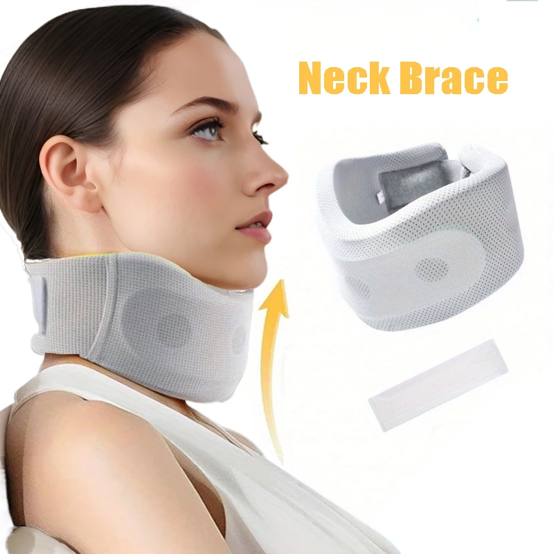 

Neck brace Cervical Neck Collar for Sleeping Adjustable Support Brace with Replacement Cover for Women Men Adults Elders