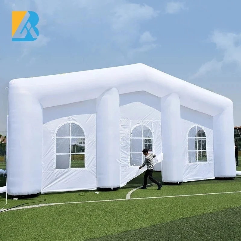 Personalized 10X10X5 Meters White Inflatable Festival Tent for Event Equipment Rentals Toys