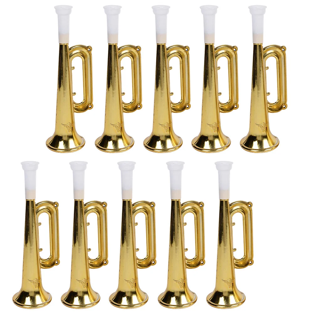 10 Pcs Cheering Horn Gathering Accessory Interesting Trumpet Toy Wear-resistant Kids Props Abs Party Supply Portable Child