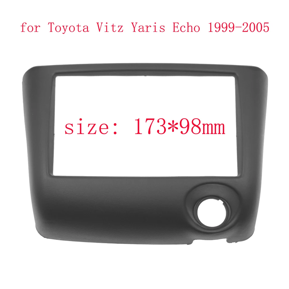 WQLSK 2Din 7 INCH Car Audio Fascia for Toyota Vitz Yaris Echo 1999-2005 Frame Dash radio CD DVD Panel Mount Kit Frame Bezel